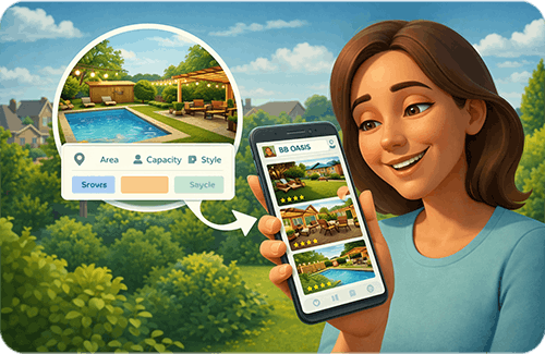 Beautiful backyard space